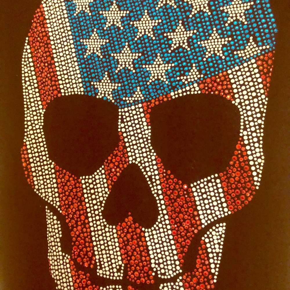 Clas-sic Skull American Flag top